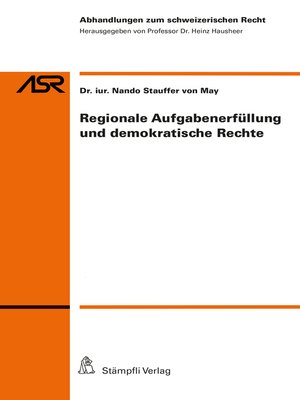 cover image of Regionale Aufgabenerfüllung und demokratische Rechte